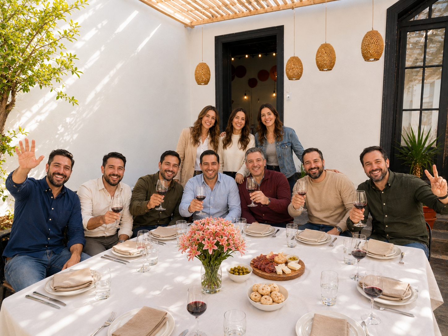 Familia celebrando el Día del Padre en Casona Gourmet