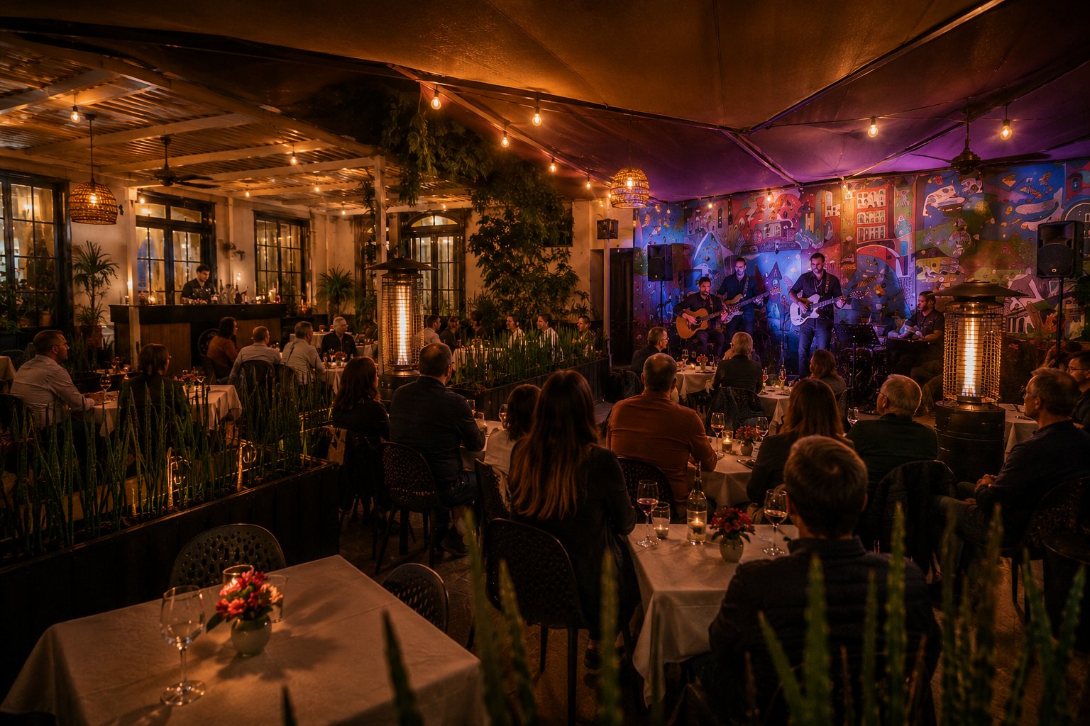 Show en vivo en la terraza de Casona Gourmet Ovalle